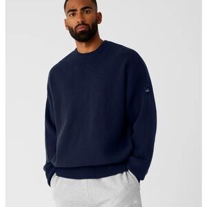 ALO Yoga Deep Blue Men's Crewneck Sweater. Brand new